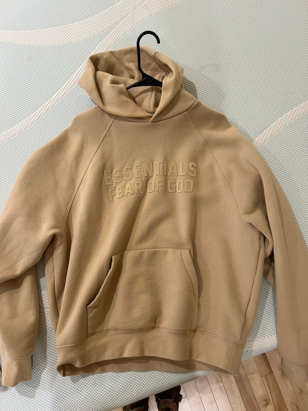 Essentials Fear of God Pullover Hoodie in Tan